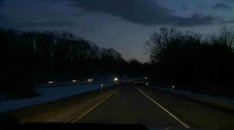 Bypass at dusk Stock Footage 8555755