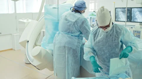 Bypass Surgery in Operating Room Stock Footage 63771553
