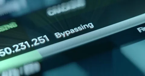 Bypassing Security Protocols progress bar, hacking concept Stock Footage 310804263