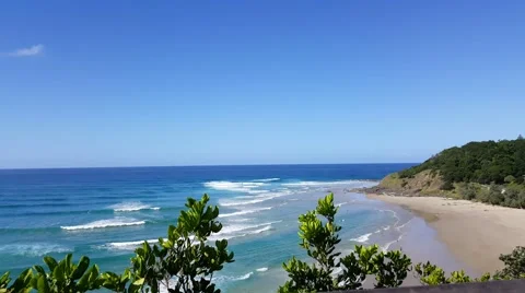 Byron Bay from the cliffs 4K Stock Footage 61767598