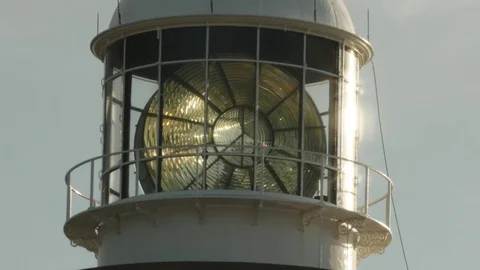 Byron Bay Lighthouse Tower Close up 1 Stock Footage 84458143