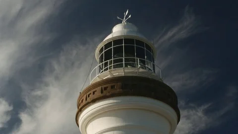 Byron Bay Lighthouse Tower Close up 3 Stock Footage 84458376