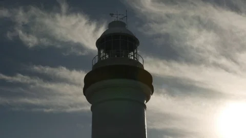 Byron Bay Lighthouse Tower Medium Close up 2 Stock Footage 84456769