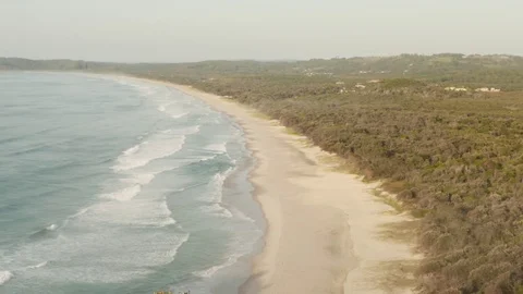 Byron Bay Lighthouse View Tallows Beach 2 Gh4 4K H264 4K Stock Footage 84707206