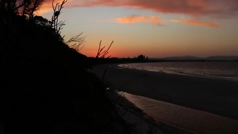 Byron Bay Sunset timelapse, Clarks Beach. Stock Footage 255633115