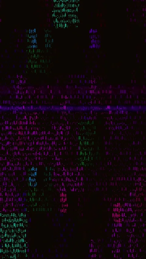 Byte Error Visual Distortion Portrait Stock Footage 331075053