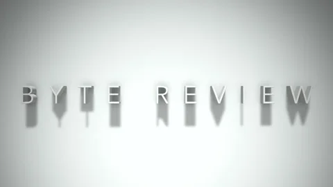 Byte review 3D title animation with shadows on a white background Stock Footage 297016149