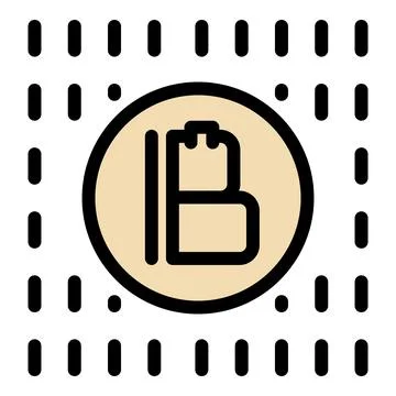 Bytecoin cryptocurrency logo displaying innovative digital currency technolog Stock Illustration