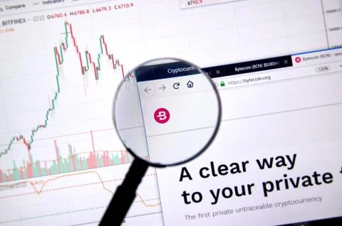 Bytecoin home page 写真素材