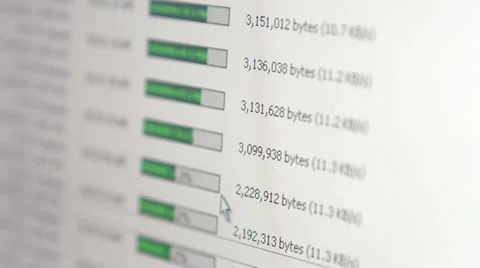 Bytes being transferred to computer Stock Footage 30094226