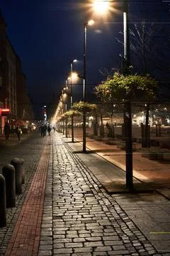 Bytom by night Stock Photos