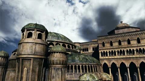 Byzantine Constantinople Clouds Timelapse 01 Stock Footage 10742558