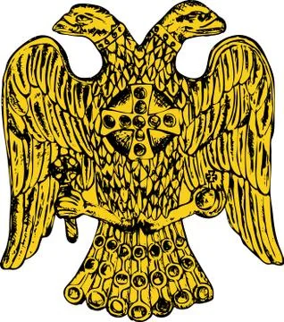 Byzantine double headed eagle Illustrazione stock