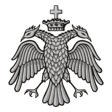 Byzantine Eagle with Crown Stock Illustration