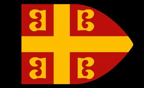 Byzantine flag vector illustration isolated. Eastern Roman Empire Stock Illustration