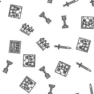 Byzantium empire justinian seamless pattern vector Stock Illustration