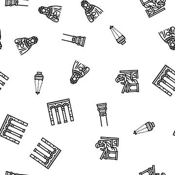 Byzantium empire justinian seamless pattern vector Stock Illustration