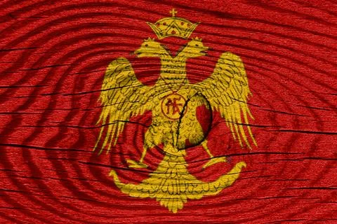 Byzatine eagle flag Stock Illustration