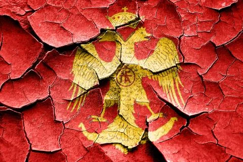 Byzatine eagle flag Stock Illustration