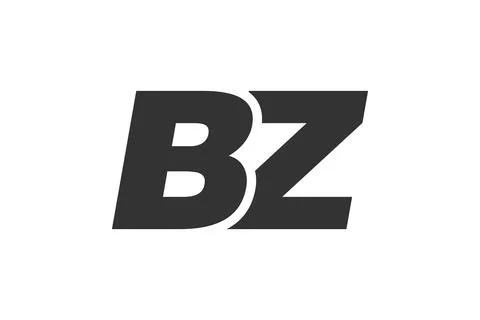 BZ Techno Editable Font Logo For Corporate Branding. Bold, Futuristic Desig.. Stock Illustration