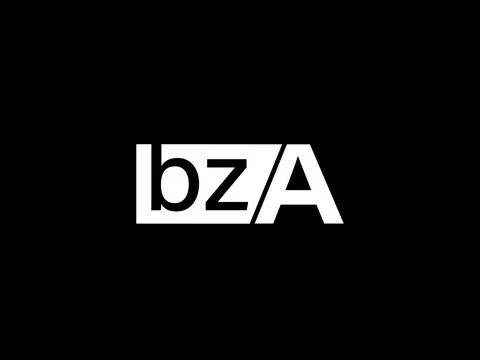 BZA Logo and Graphics design vector art, Icons isolated on black background Stock Illustration