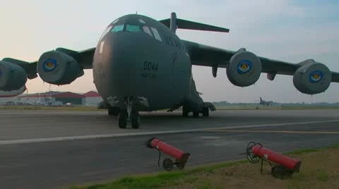 C-17 early morning Stock Footage 11144910