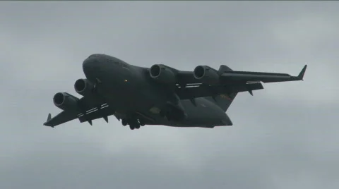 C-17 Flying Stock Footage 651137