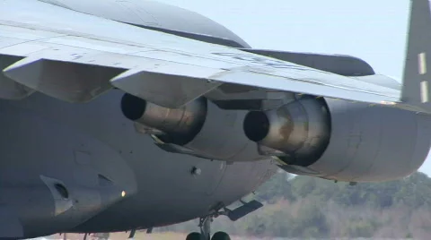 C-17 Globemaster - Air Force Transport Cargo Plane Stock Footage