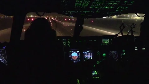 C-17 Globemaster III taking off for Tactical Airlift in Syria Stock Footage 81813425