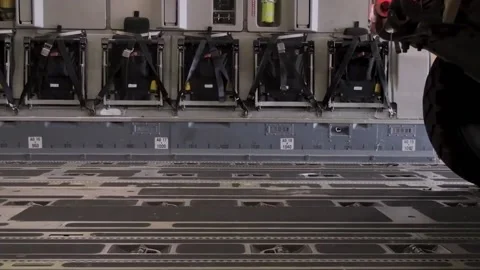 C-17 Globemaster Transport HIMARS Rocket (3) Stock Footage 234638122