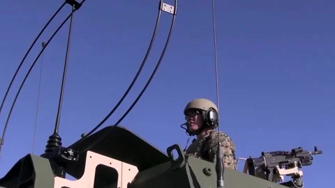 C-17 Globemaster Transport HIMARS Rocket (10) Video stock 234638156