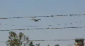 C-17 maneuvers - 10 - sharp right turn overhead HD Footage