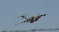 C-17 maneuvers - 17 - sharp turn towards camera zoomed in HD Footage