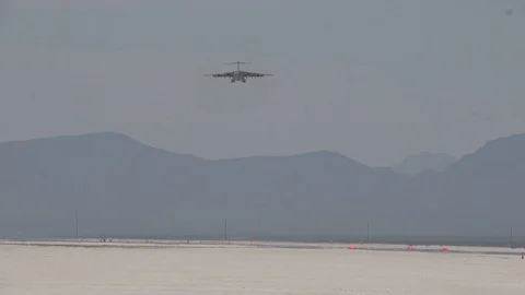 C-17 plane lands at White Sands Missile Range during joint exercise - 2016 Stock Footage 93131124