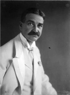 C. 1908. L. Frank Baum, author of the Oz books. Stock Photos