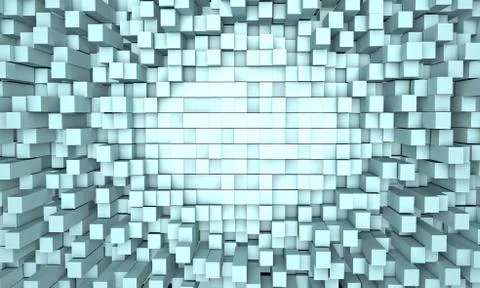 C-3d wall-4 Stock Illustration