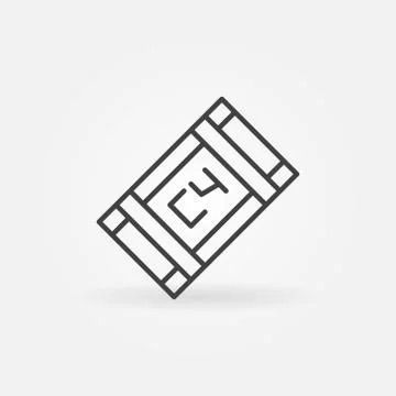C-4 plastic explosive line icon. Vector C4 vector symbol Stock Illustration