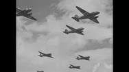 C-47S Flies In The Formation During Operation Dragoon - 1945 Stock Footage