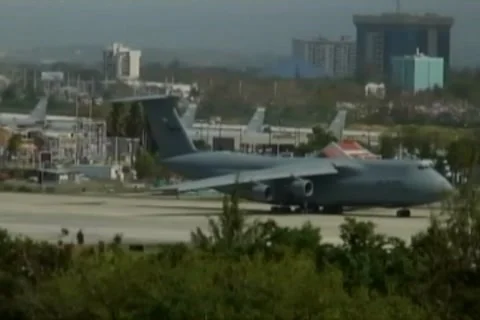 C-5 Lockheed Galaxy USAF - US Air Force Jet 7b Stock Footage 8769211