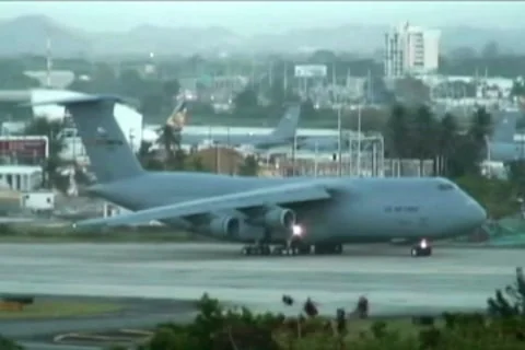 C-5 Lockheed Galaxy USAF - US Air Force Jet 5b Stock Footage 8769613