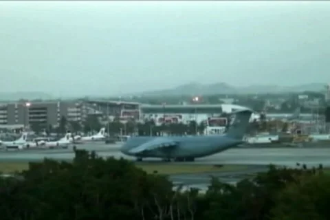 C-5 Lockheed Galaxy USAF - US Air Force Jet 1b Stock Footage 8774192