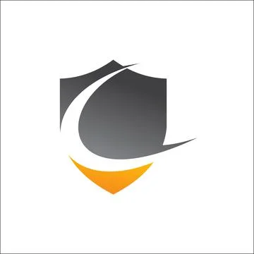 C abstract shield logo vector template Stock Illustration