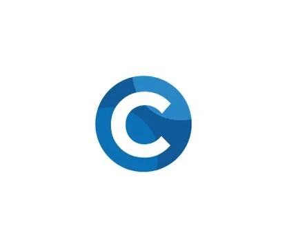 C Alphabet Circle Logo Design Concept Stock Illustration