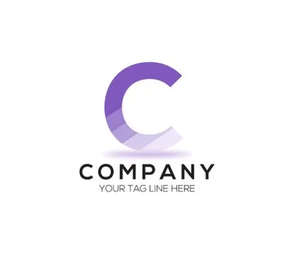 C Alphabet Modern Logo Design Concept Stock Illustration