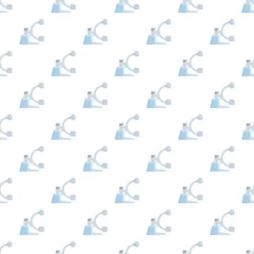 C arm x ray machine medical equipment seamless pattern background Stock Illustration