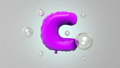 C Balloons Alphabet Stock Illustration