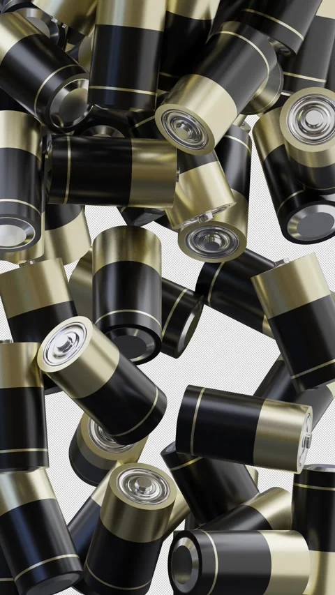 C Battery Type C Portrait Vertical Video Animation Transition Alpha Channel Stock Footage 329398701