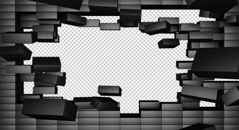 C-breaking.wall-10 Stock Illustration