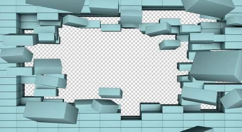 C-breaking.wall-3 Stock Illustration