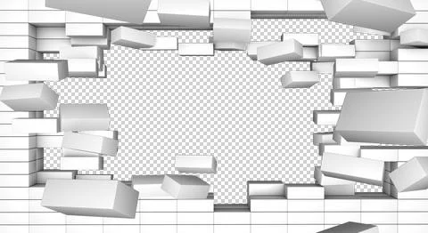 C-breaking.wall-4 Stock Illustration